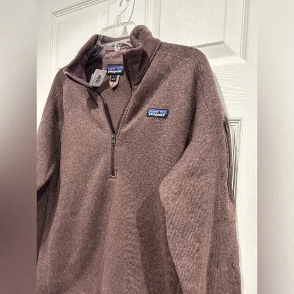 Patagonia Women's L Large Better Sweater 1/4 Zip Pullover Stormy Mauve NWT - Picture 2 of 6